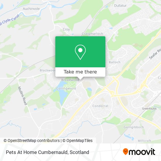 Pets At Home Cumbernauld map