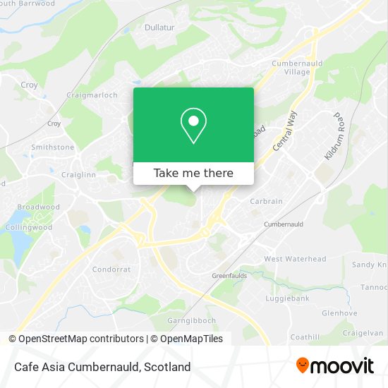 Cafe Asia Cumbernauld map