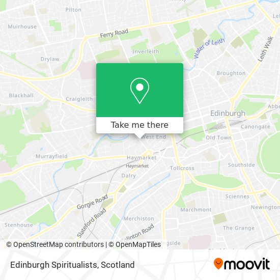 Edinburgh Spiritualists map