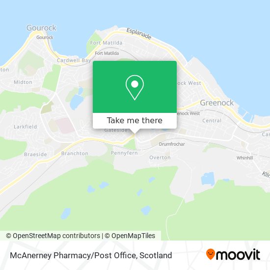 McAnerney Pharmacy/Post Office map