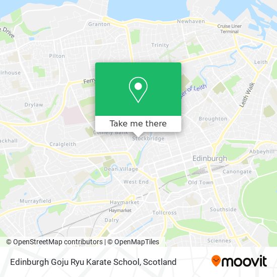 Edinburgh Goju Ryu Karate School map