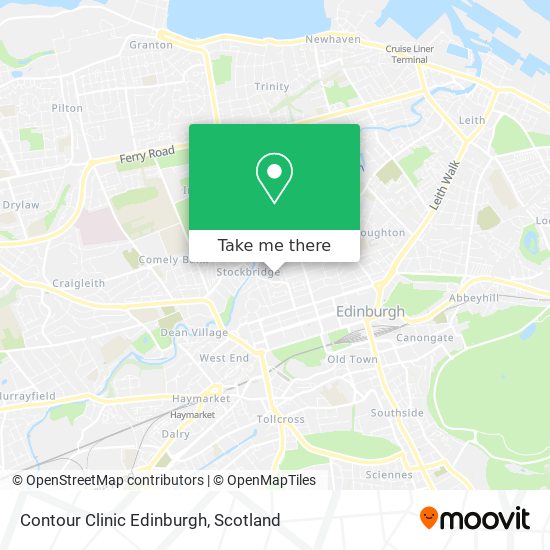 Contour Clinic Edinburgh map