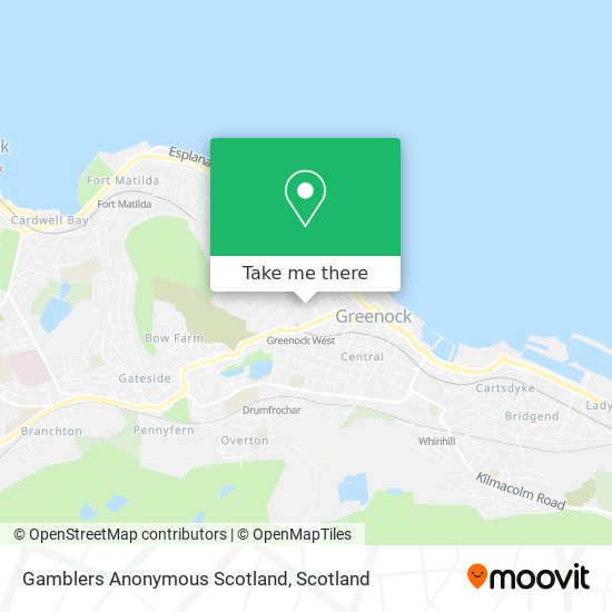 Gamblers Anonymous Scotland map