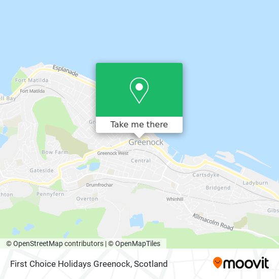 First Choice Holidays Greenock map