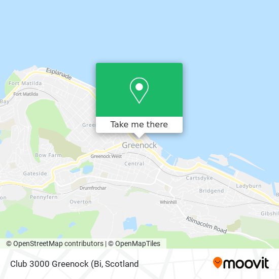 Club 3000 Greenock map