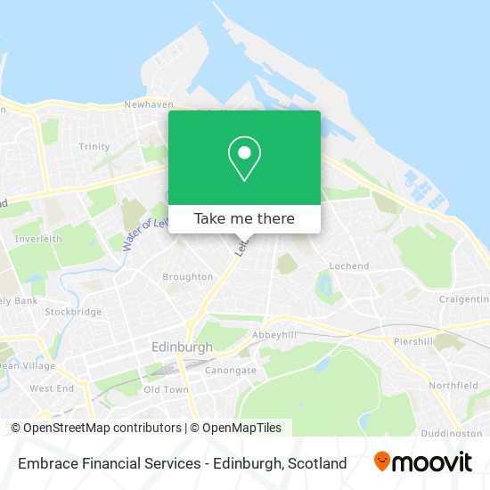 Embrace Financial Services - Edinburgh map