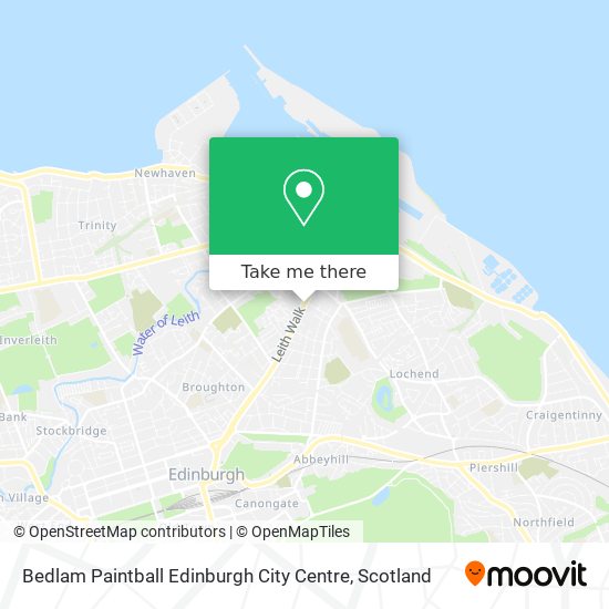 Bedlam Paintball Edinburgh City Centre map