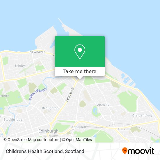 Children's Health Scotland map