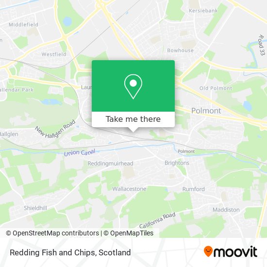 Redding Fish and Chips map