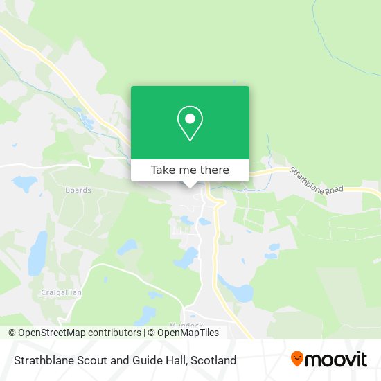 Strathblane Scout and Guide Hall map