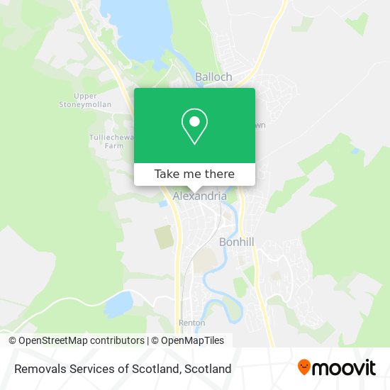 Removals Services of Scotland map