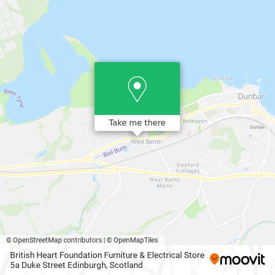 British Heart Foundation Furniture & Electrical Store 5a Duke Street Edinburgh map