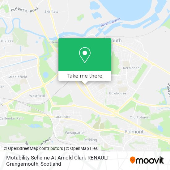 Motability Scheme At Arnold Clark RENAULT Grangemouth map