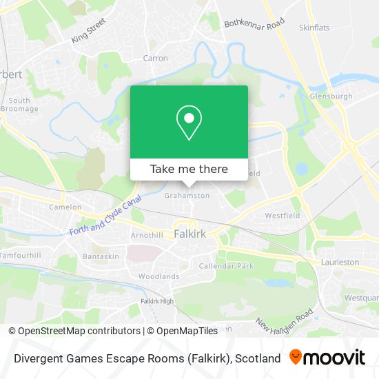 Divergent Games Escape Rooms (Falkirk) map