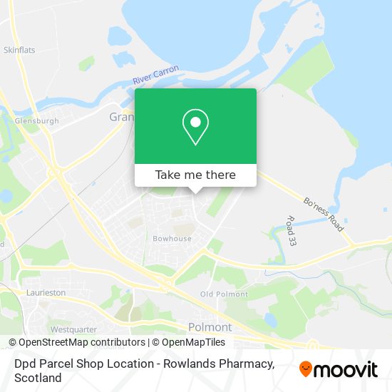 Dpd Parcel Shop Location - Rowlands Pharmacy map