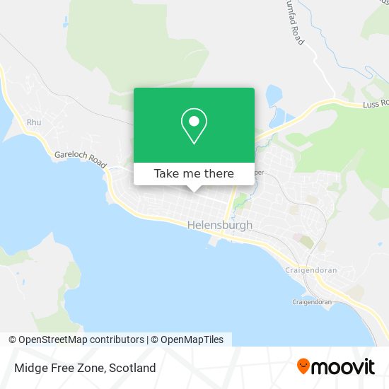 Midge Free Zone map