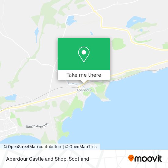 Aberdour Castle and Shop map
