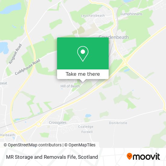 MR Storage and Removals Fife map