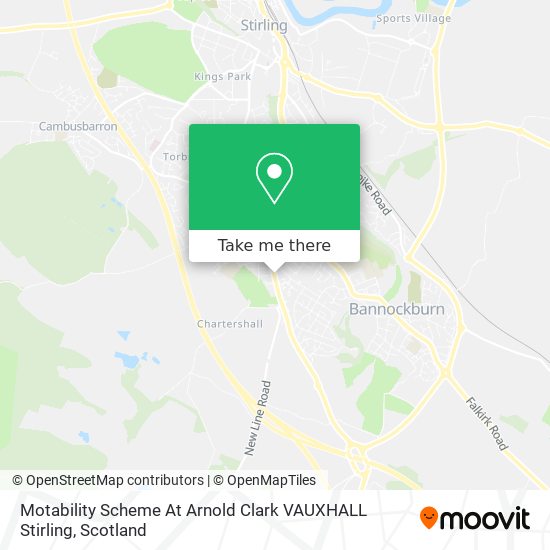 Motability Scheme At Arnold Clark VAUXHALL Stirling map