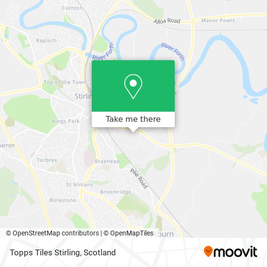 Topps Tiles Stirling map
