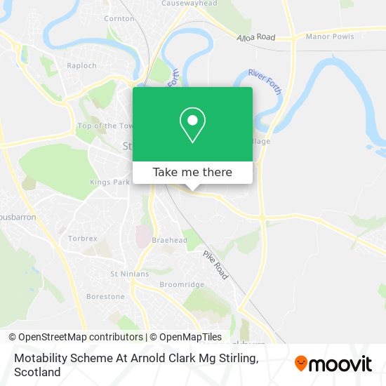 Motability Scheme At Arnold Clark Mg Stirling map