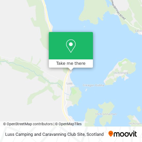Luss Camping and Caravanning Club Site map