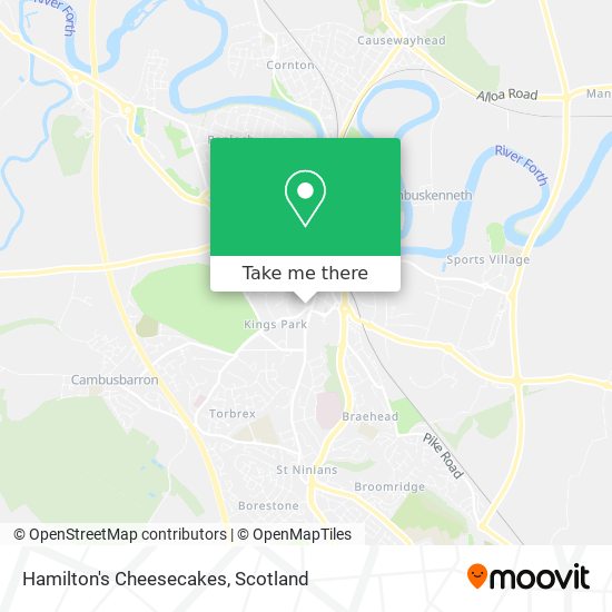 Hamilton's Cheesecakes map