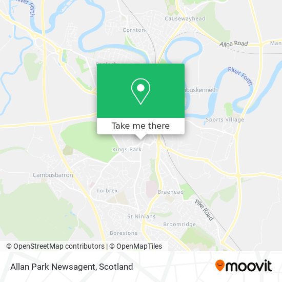 Allan Park Newsagent map