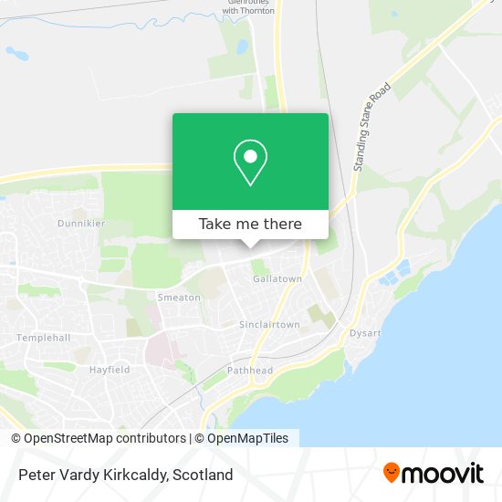 Peter Vardy Kirkcaldy map