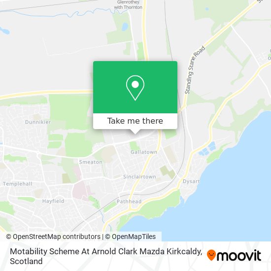 Motability Scheme At Arnold Clark Mazda Kirkcaldy map