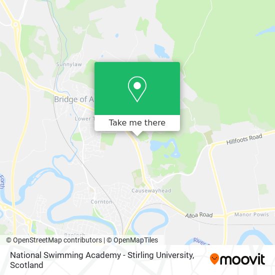 National Swimming Academy - Stirling University map