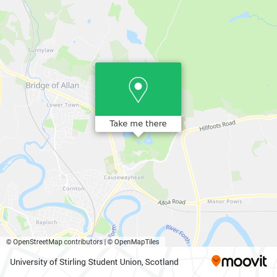 University of Stirling Student Union map