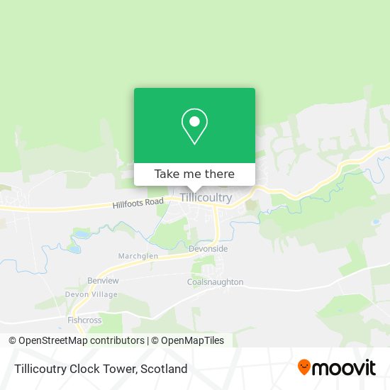 Tillicoutry Clock Tower map