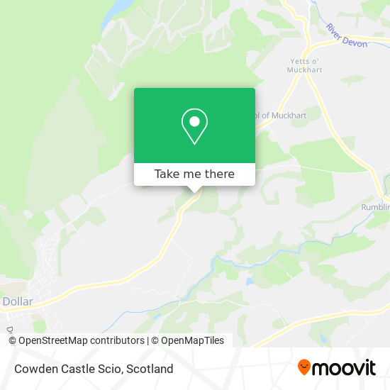 Cowden Castle Scio map