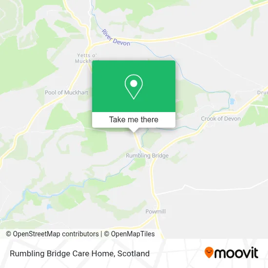 Rumbling Bridge Care Home map