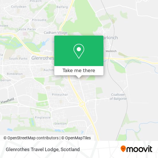 Glenrothes Travel Lodge map