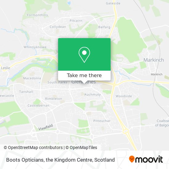 Boots Opticians, the Kingdom Centre map