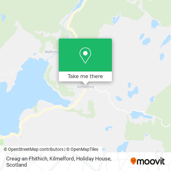 Creag-an-Fhithich, Kilmelford, Holiday House map