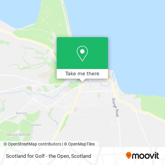 Scotland for Golf - the Open map