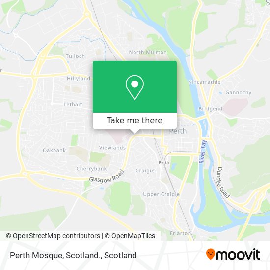 Perth Mosque, Scotland. map