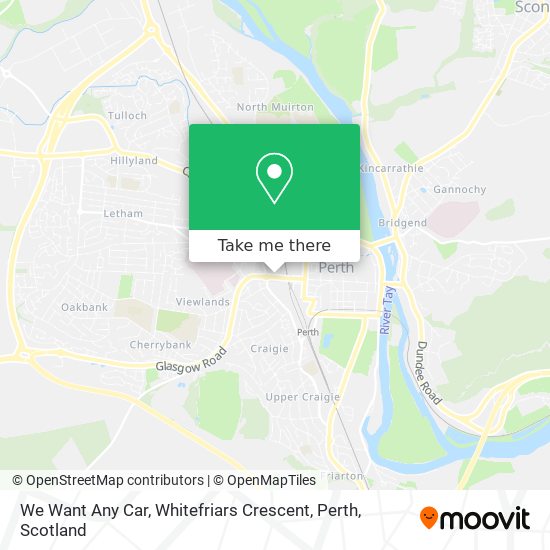 We Want Any Car, Whitefriars Crescent, Perth map