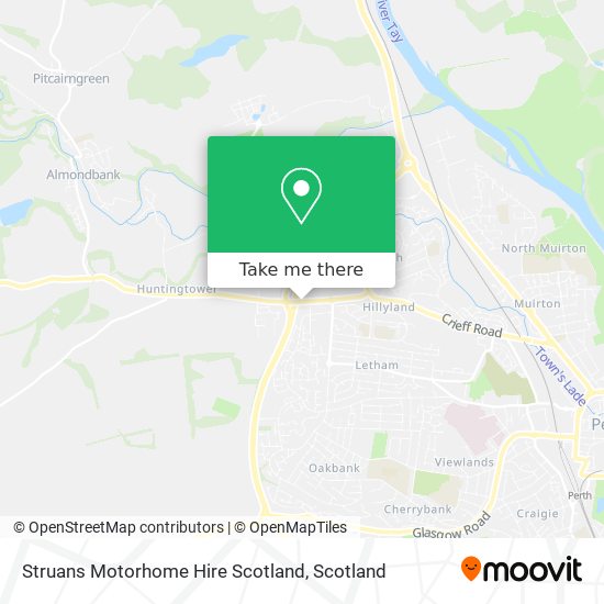 Struans Motorhome Hire Scotland map