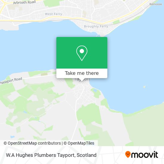 W.A Hughes Plumbers Tayport map