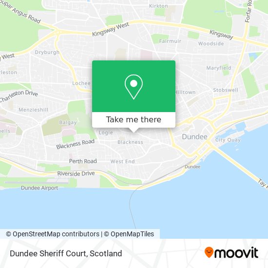 Dundee Sheriff Court map