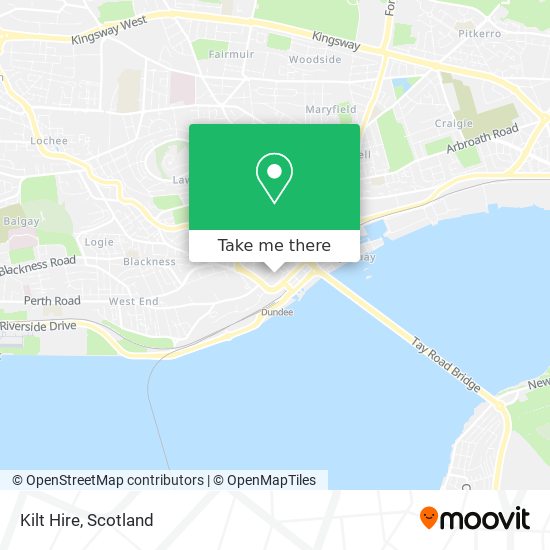 Kilt Hire map