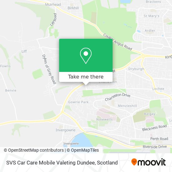 SVS Car Care Mobile Valeting Dundee map