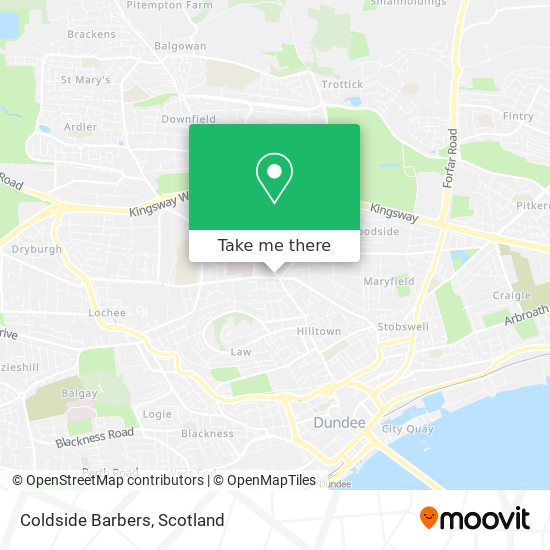 Coldside Barbers map