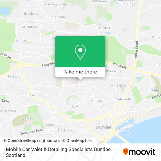 Mobile Car Valet & Detailing Specialists Dundee map