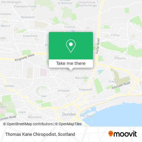 Thomas Kane Chiropodist map