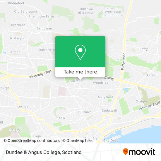 Dundee & Angus College map